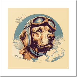 Aviator retriever Posters and Art